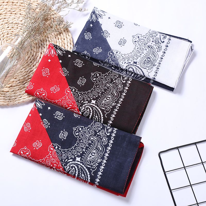Hao Hao Headscarf Manufacturers Direct For Europe And The United States Men And Women Outdoor Sports Headscarf Hip Hop Cotton Patchwork Small Square Wholesale Magic Headscarf Specification drawing