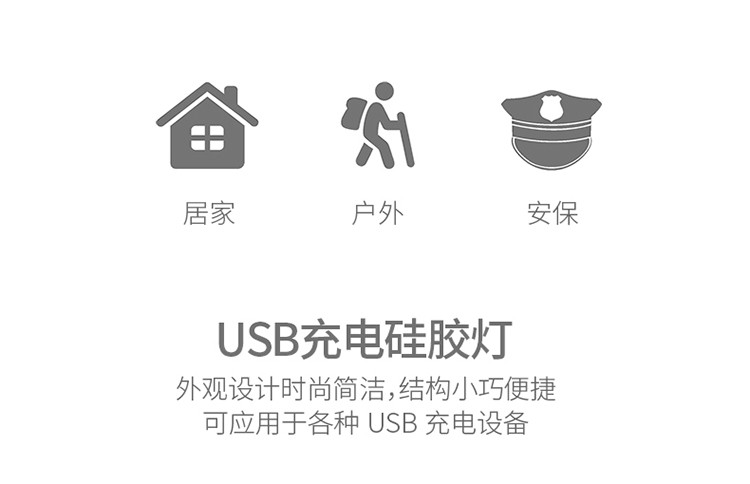 USB 充电户外野营灯小夜灯硅胶床头灯usb创意充电灯儿童台灯迷你详情图3