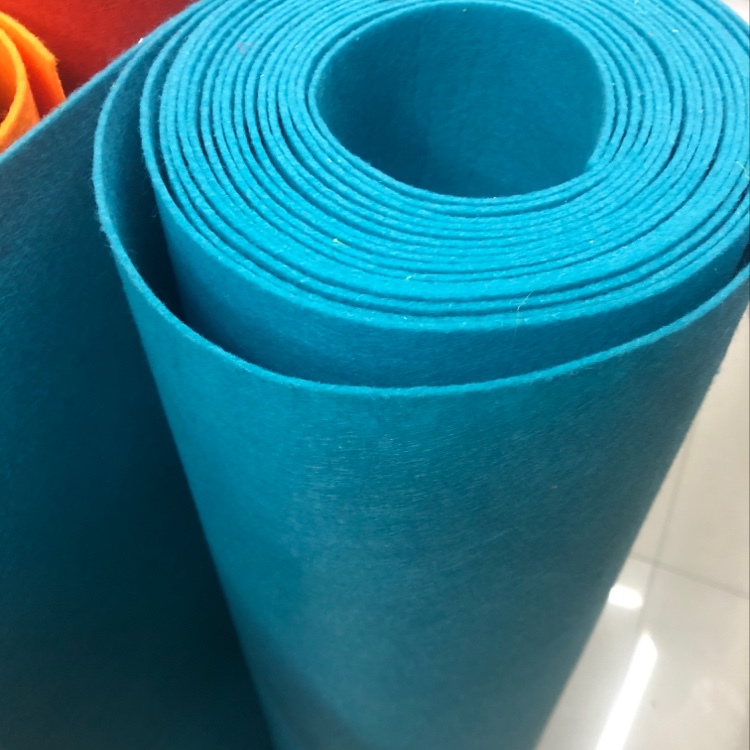 Felt fabric lake blue