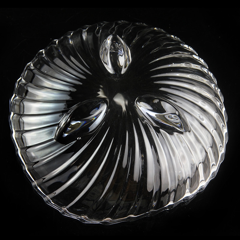 玉晶玻璃干果盘 欧式创意水果盘 条纹果盘 家居摆饰 YJP-7031-2细节图