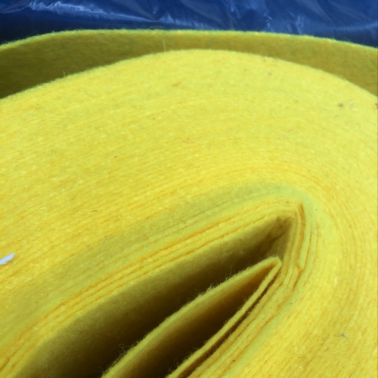 The felt fabric is dark yellow details Picture