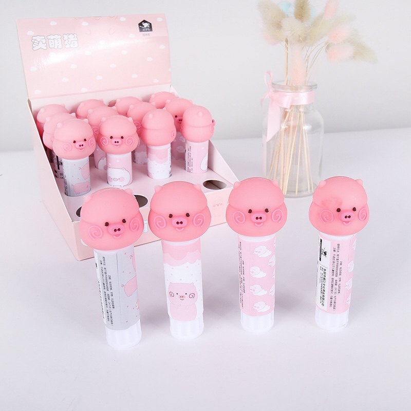 8g show MOE pig shape solid glue PVA mouse small du student children solid glue stick white factory direct sale thumbnail