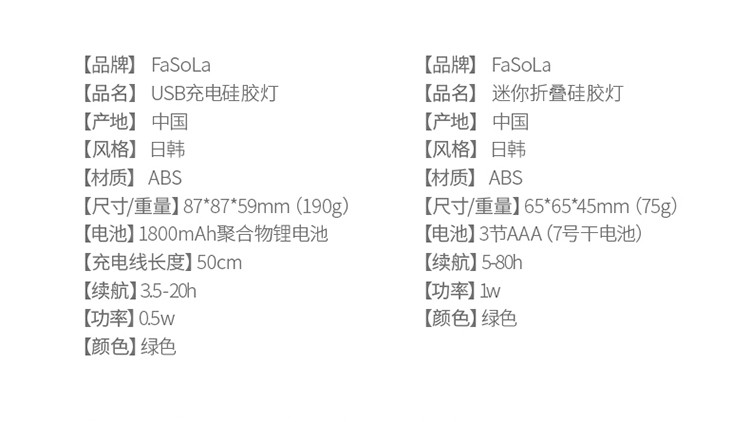 USB 充电户外野营灯小夜灯硅胶床头灯usb创意充电灯儿童台灯迷你详情图2