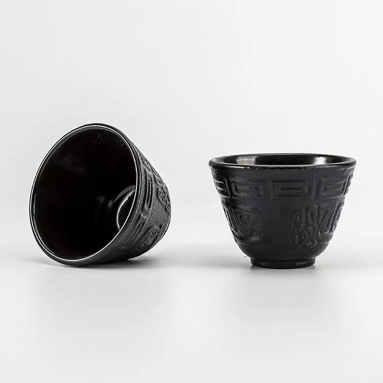 铁杯 日本铸铁茶杯复古杯子 铁的茶杯 南部铁壶杯铁杯垫 特价茶具细节图