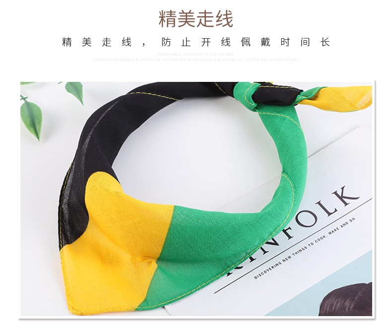 Hao Hao Headscarf Manufacturers Direct For Europe And America Men And Women Outdoor Sports Headscarf Hip-Hop Cotton Flag Square Wholesale Magic Headscarf undefined