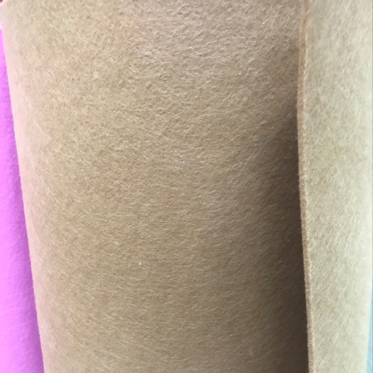 The felt fabric is coffee-colored details Picture