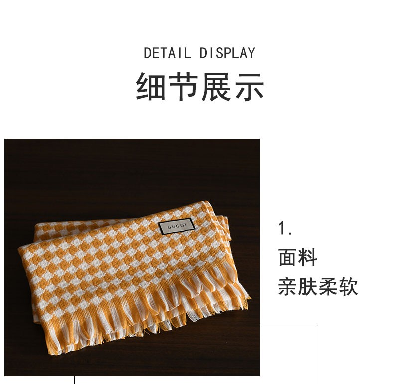 Hao Hao Headscarf Manufacturers Direct Korean Version Of Small Fragrant Style Child Scarf Female Winter Students Fashion Shawl Thickened Neck Cute Girl Spot Wholesale undefined