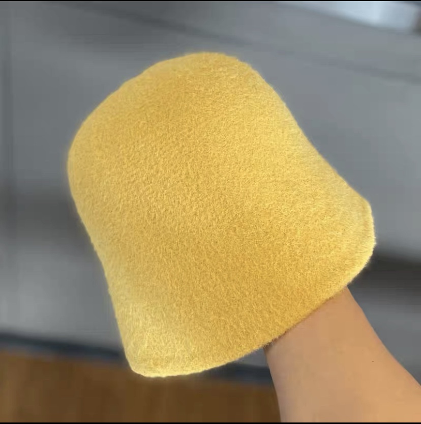 ins Autumn and winter woolen bucket fisherman hat for women, solid color, versatile, Japanese and British retro style, face-enhancing small basin hat trend undefined