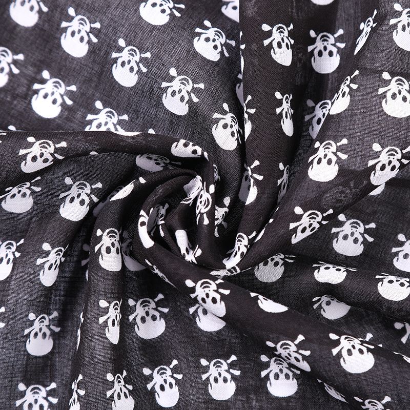 Hao Hao Headscarf Manufacturers Direct For Europe And The United States Men And Women Outdoor Sports Headscarf Hip-Hop All Cotton Halloween Ghost Head Small Square Wholesale Magic Headscarf Specification drawing