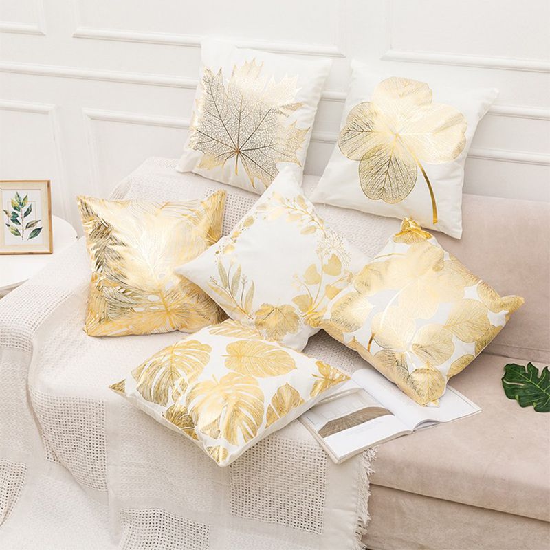 Hot gold pillow case custom amazon hot style home sofa living room cushion cover hot gold waist pillow case manufacturer direct sale thumbnail