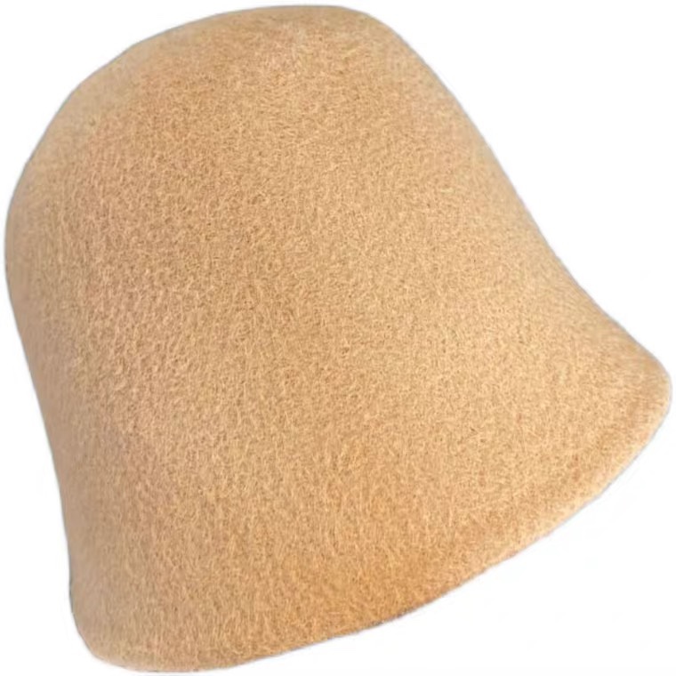 ins Autumn and winter woolen bucket fisherman hat for women, solid color, versatile, Japanese and British retro style, face-enhancing small basin hat trend details Picture