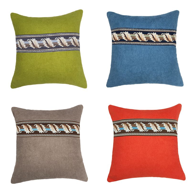 Nordic small fresh living room sofa bedside embroidery flower pillow cover quality seat cushion pillow cover thumbnail