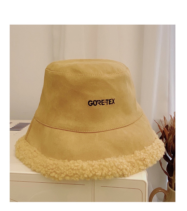 Korean trendy internet-famous sheepskin fisherman's hat, teddy plush sheepskin hat, children's autumn and winter Japanese-style fluffy basin hat, parent-child hat detail image 3