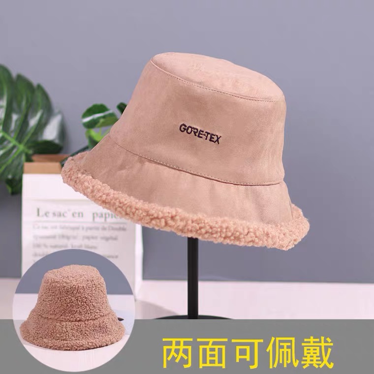 Korean trendy internet-famous sheepskin fisherman's hat, teddy plush sheepskin hat, children's autumn and winter Japanese-style fluffy basin hat, parent-child hat detail image 8