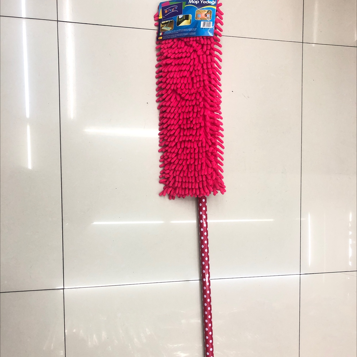 Hand Wash Chenille Flat Mop Retractable Firm Reliable Easy To Clean The Floor Specification drawing