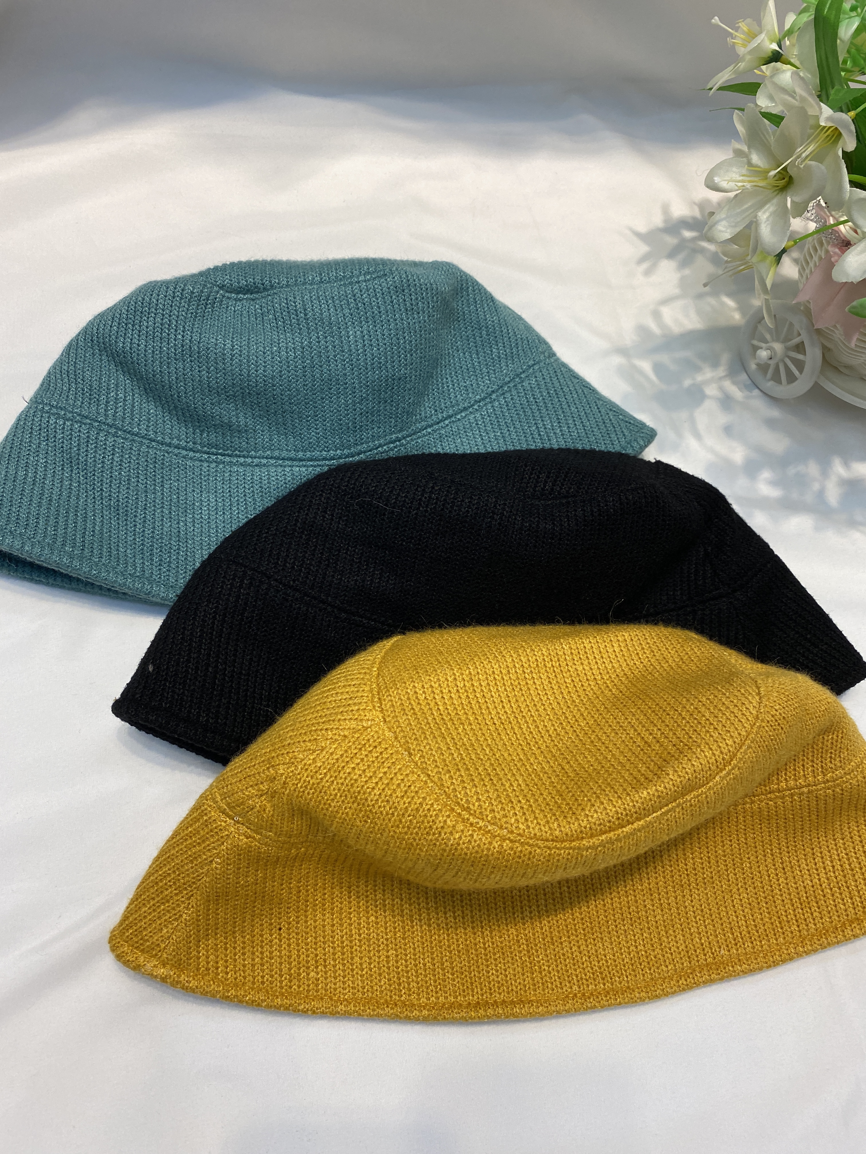 Korean-style knitted hats, women's bucket hats, letter basin hats, trendy, fashionable, casual and versatile hats, men's basin hats detail image 4