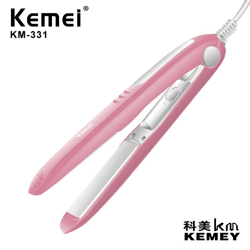 KM-331 Hair straightener Compact portable AC 15 second hot ceramic panel hair straightener