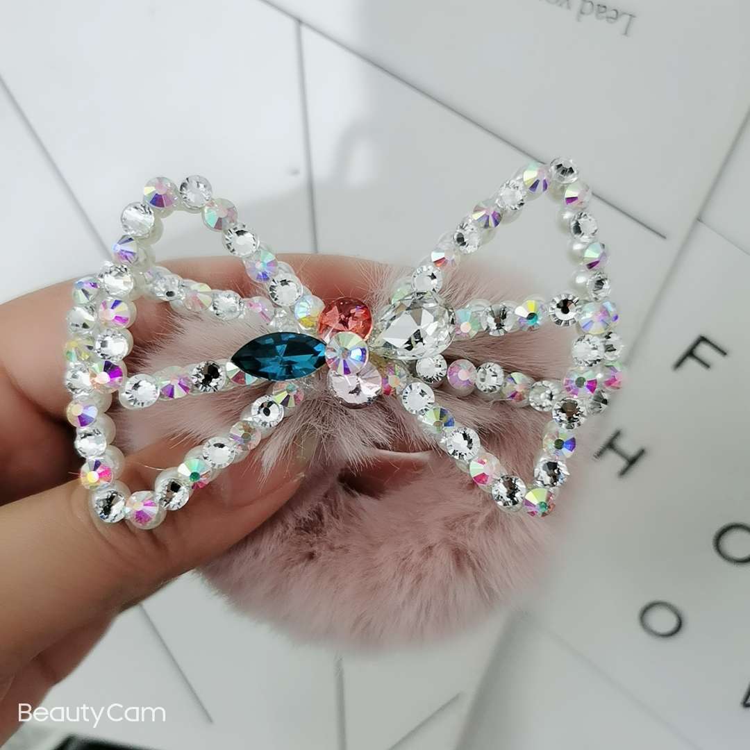 Butterfly Flower jewelry fur band Double Triangle