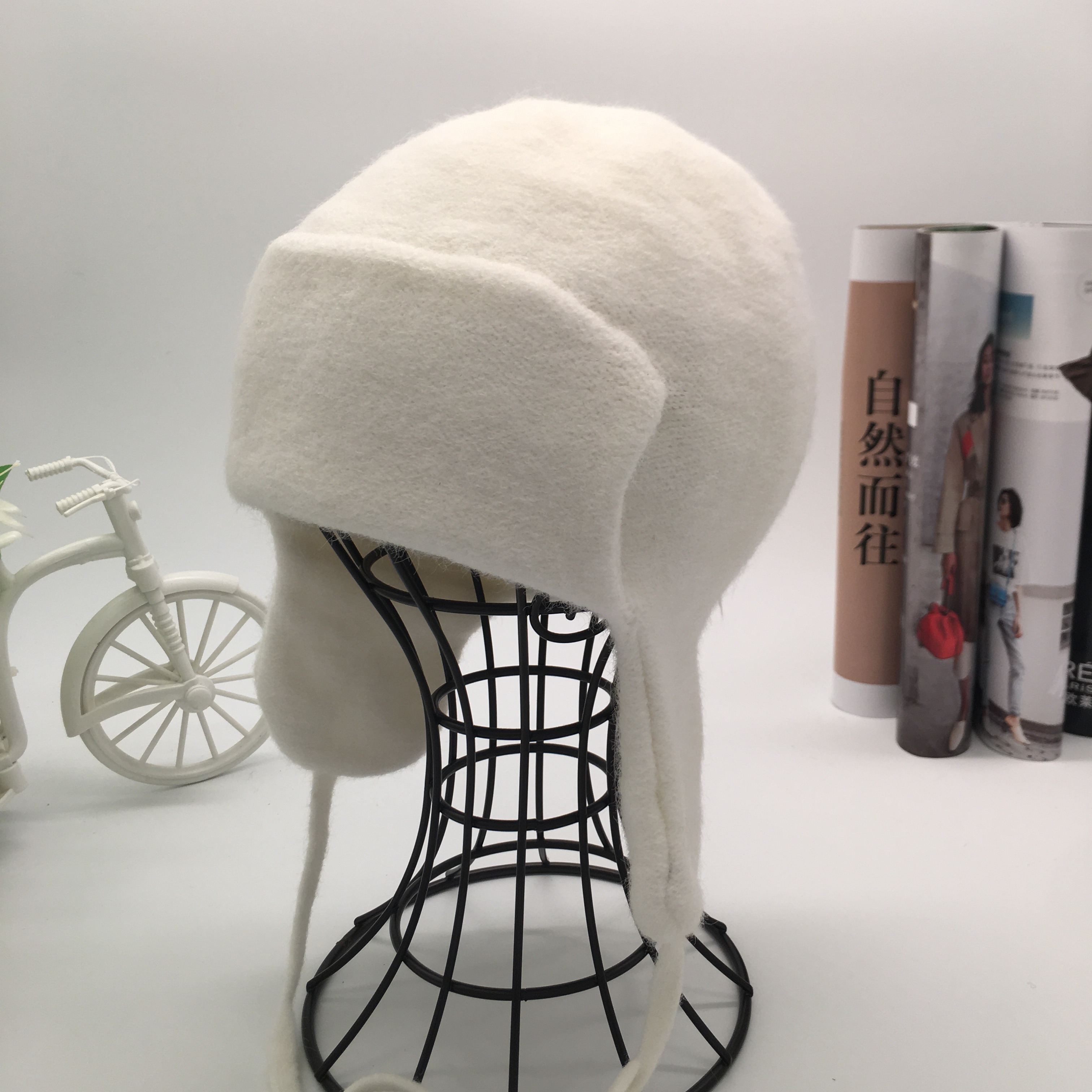 New Korean-style faux mink fur windward hats, women's ski caps for winter warmth and warmth, men's casual and versatile hats Specification image