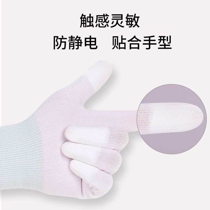 【正品12付装】薄款尼龙耐磨防滑PU涂掌涂指手套涂胶劳保工作手套详情图10