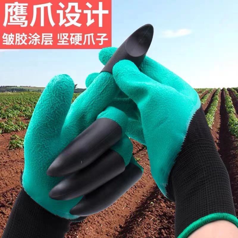 Protective eagle claw gloves, wear-resistant claws for digging soil, comfortable and breathable, anti-slip and waterproof palm, flower and vegetable planting gardening gloves detail image 4