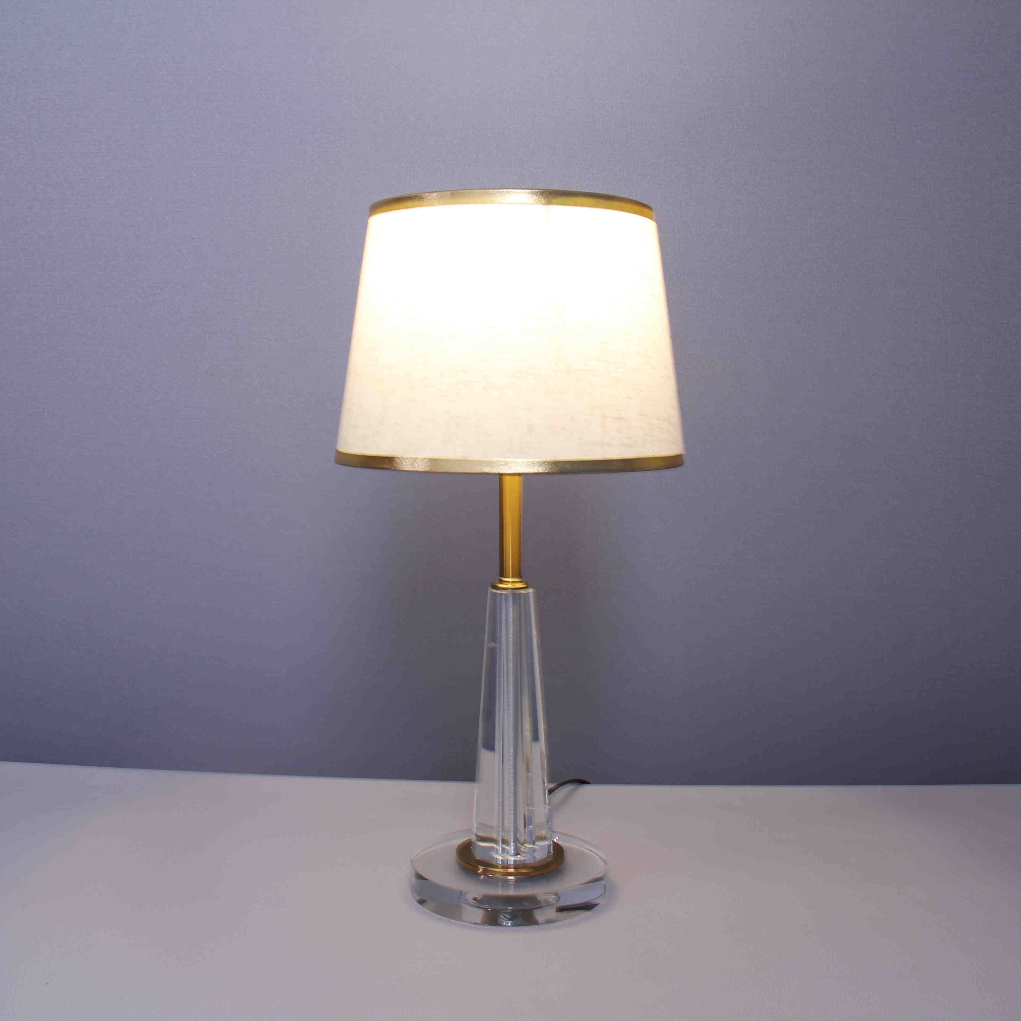 北欧轻奢美式铁艺水晶台灯卧室床头灯温馨创意简约现代家用客厅LM063详情图1