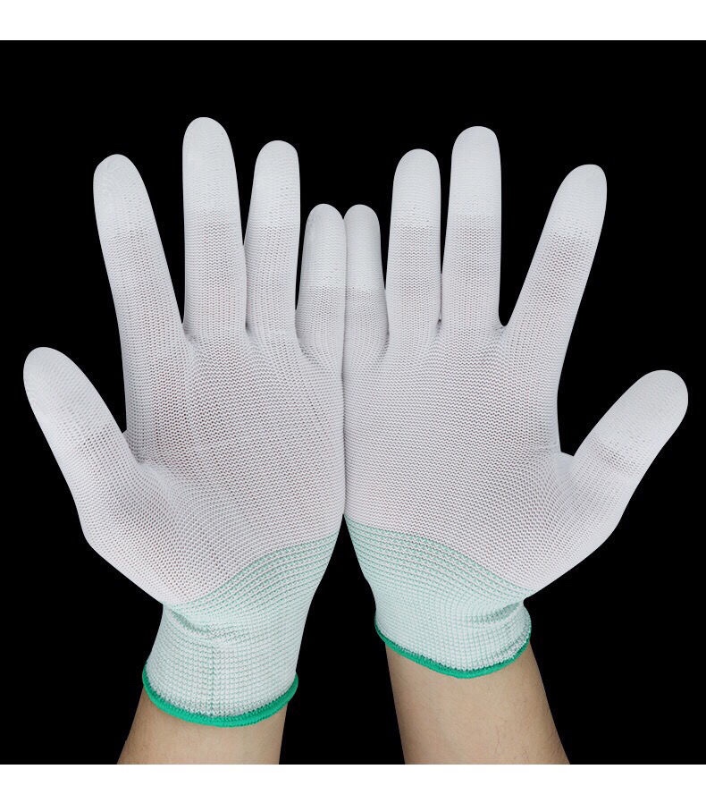 【正品12付装】薄款尼龙耐磨防滑PU涂掌涂指手套涂胶劳保工作手套详情图8