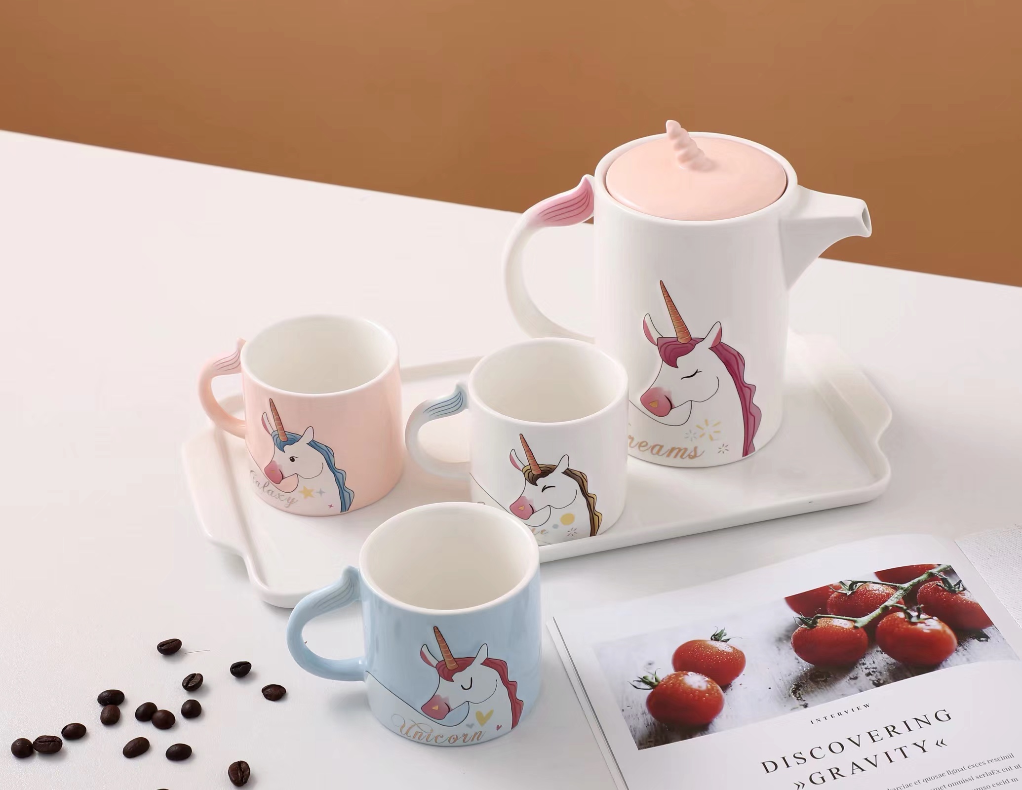 创意独角兽🦄️陶瓷水具详情图7