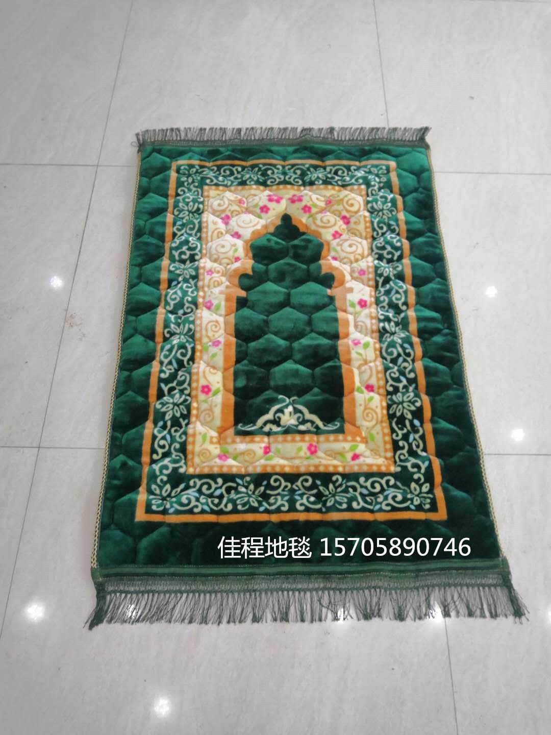Flannel printed prayer carpet, worship carpet, flannel printed anti-slip carpet, 80*120cm undefined