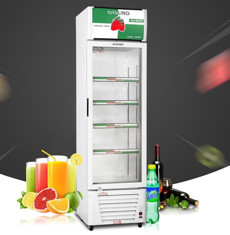 LG-218/GF-1300 supermarket refrigerator, refrigerated display cabinet, fresh-keeping beverage cabinet, double or single door freezer, commercial direct-cooling small standing cabinet, 540*560*1840mm detail image 2