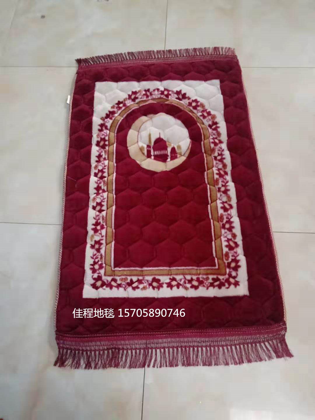 Flannel printed prayer carpet, worship carpet, flannel printed anti-slip carpet, 80*120cm Item Picture