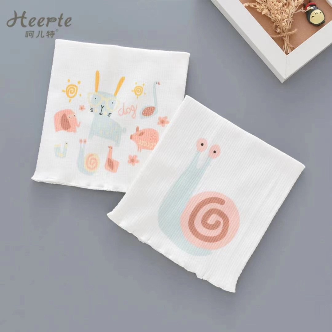 Double Printed Animal Small Fresh Belly With Rabbit, Bear, Lion, Snail As Elements Full Print And Independent Pattern Combination
Pure Color Of The Background Cloth Used Number Application Scenario