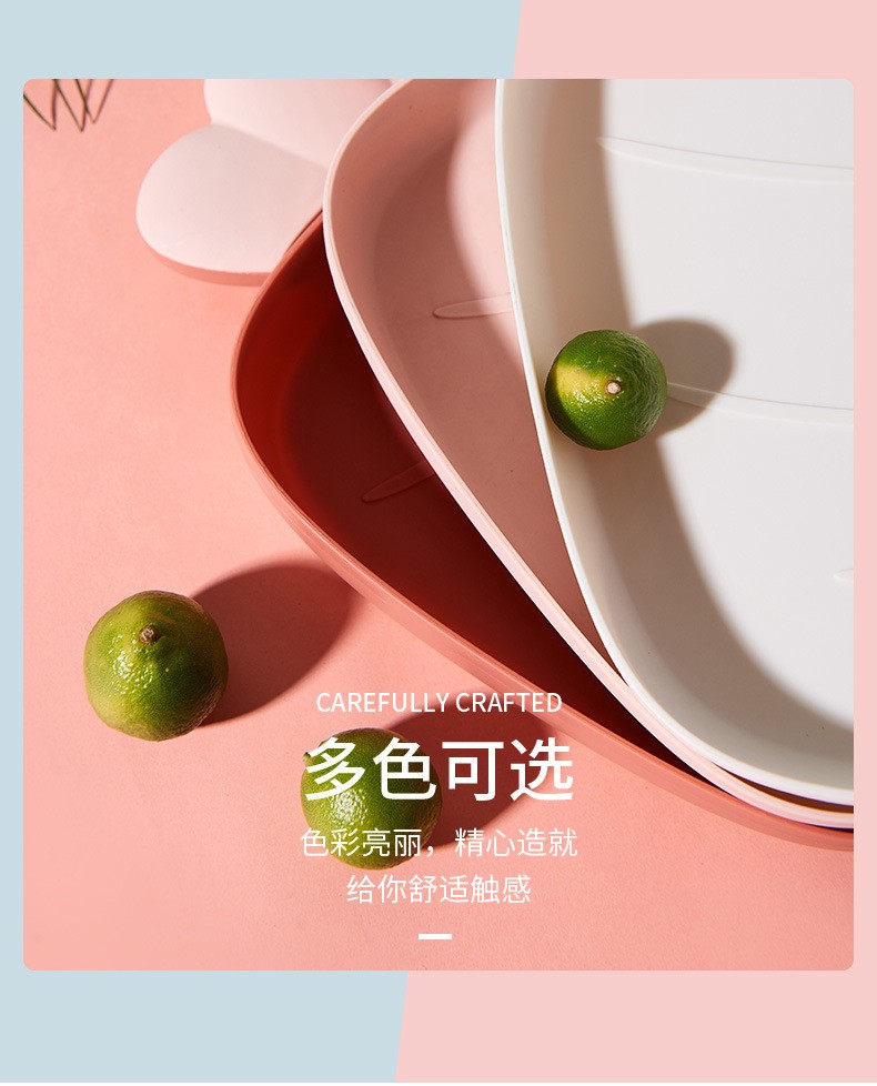Cute plastic fruit plate with radish detail image 8