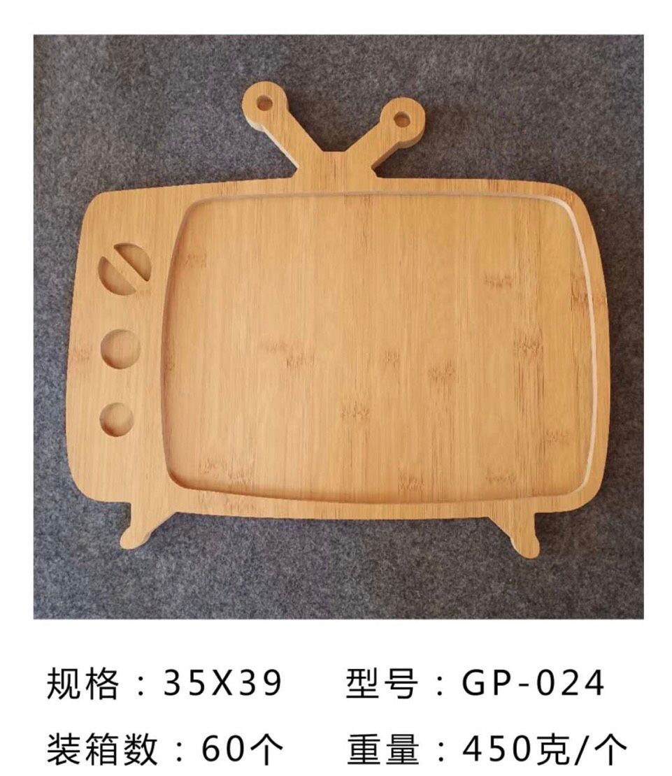 Gp-024 Pizza bread tray Wooden kitchen small cutting board solid wood Western steak sushi tray
