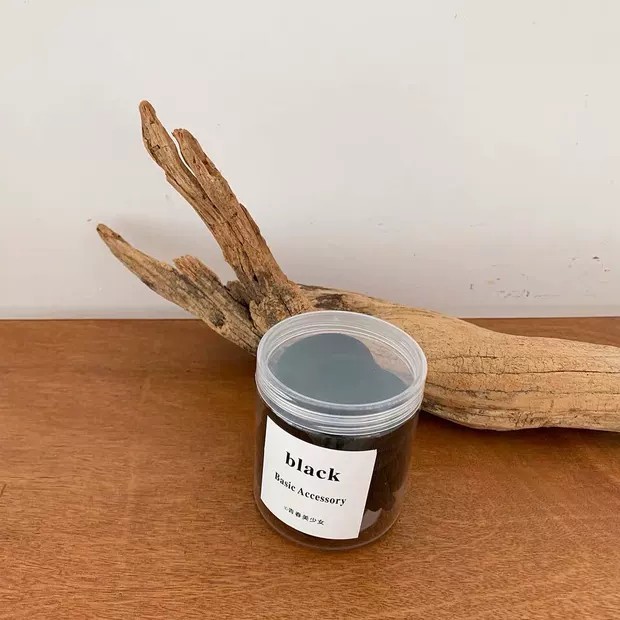 A medium-sized black towel ring set of 150 pieces, a Korean version of the popular and cute style, with high elasticity and no damage to hair detail image 2