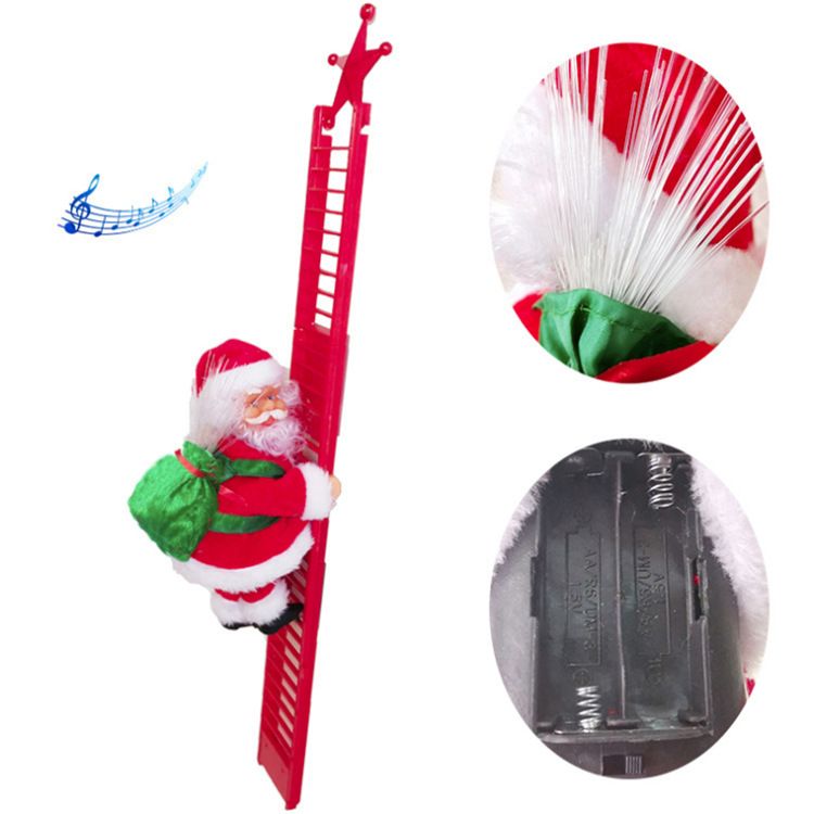 Music Santa Claus electric climbing ladder amazon best-selling children's electric dolls Christmas gift