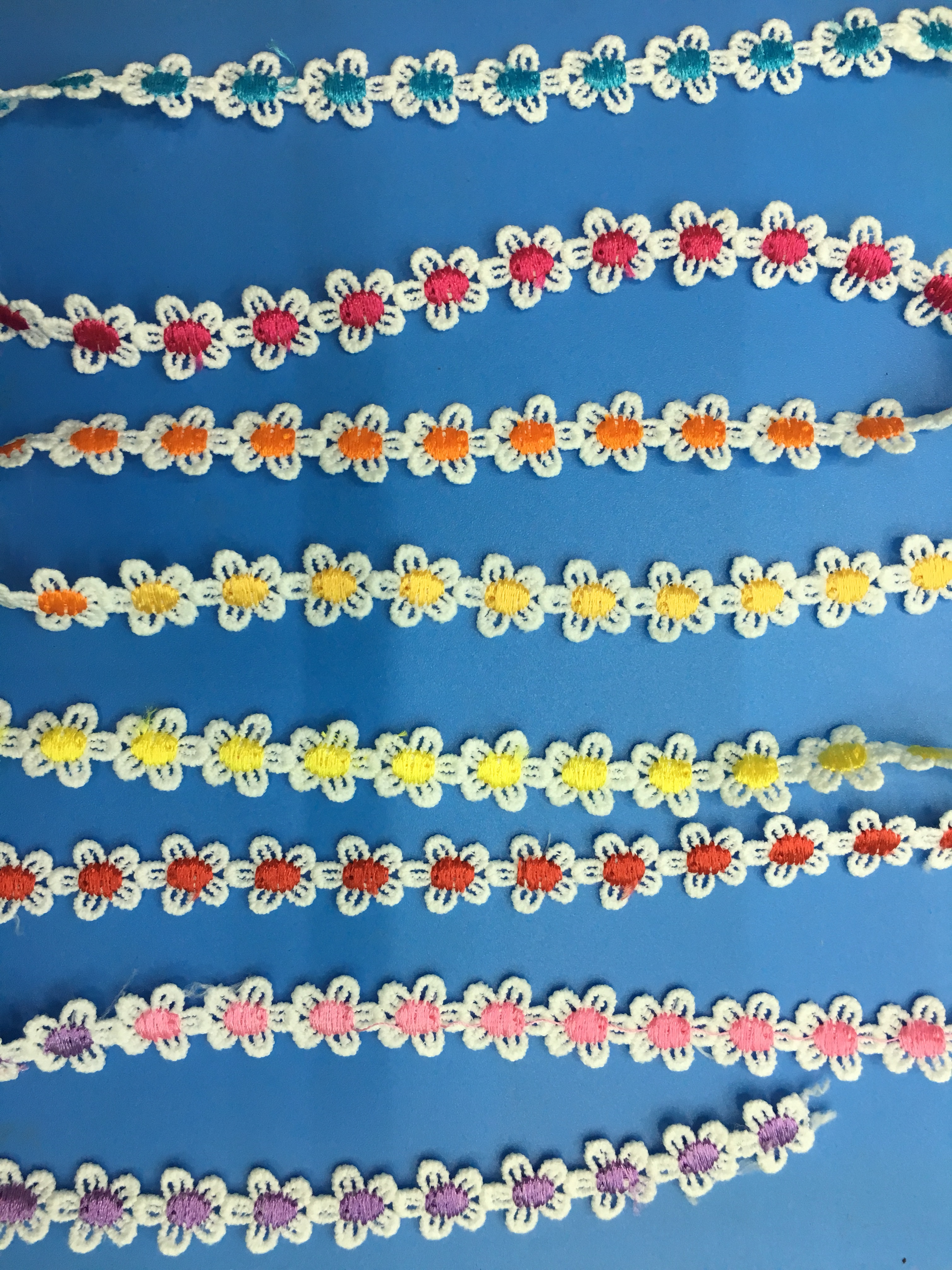 晶彩服装辅料刺绣白色色新款裙边领花白色小花花边 detail image 1