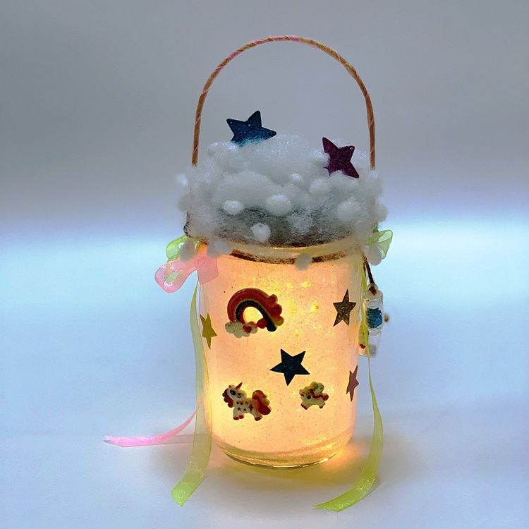 Diy Unicorn Mason Jar Lamp Creative children's handmade toy make your own little night lamp wishing lamp