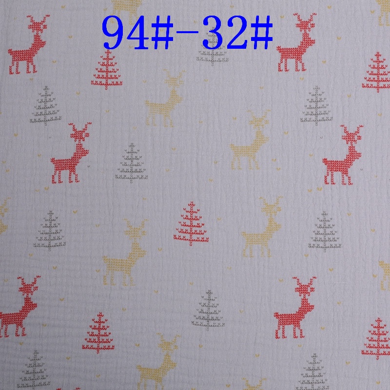 双层纱布双层绉布全棉纱布双层绉布印花绉布印花纱布全棉印花绉布防蚊裤睡衣家居服睡裙婴童母婴儿童纯棉面料详情图14