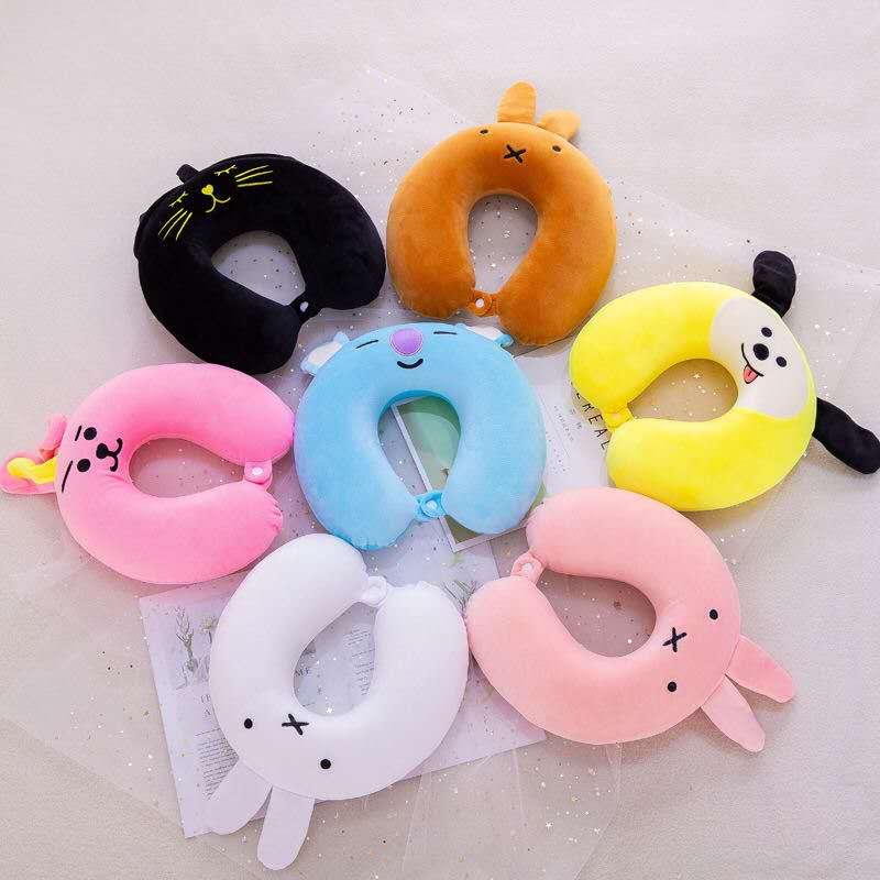 记忆棉u型枕可收纳u形枕飞机磁布旅行枕头午睡颈椎护颈枕                                 