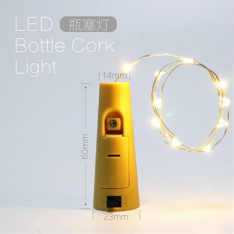 Led bottle stopper lamp string 60mm bottle stopper lamp string 10m lamp string holiday party wine bottle decoration LED lamp string