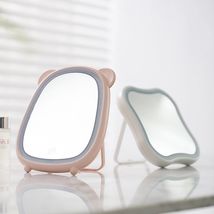 LED化妆镜桌面带灯补光镜台式USB通电公主镜高端便携式折叠梳妆镜