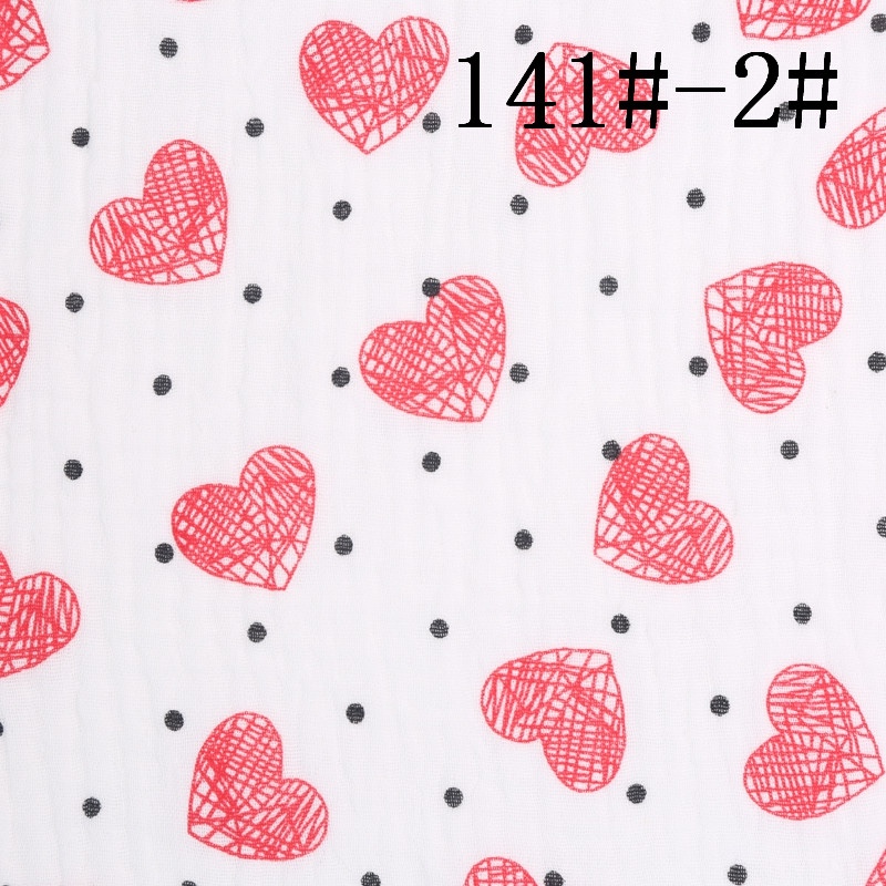 双层纱布双层绉布全棉纱布双层绉布印花绉布印花纱布全棉印花绉布防蚊裤睡衣家居服睡裙婴童母婴儿童纯棉面料详情图4