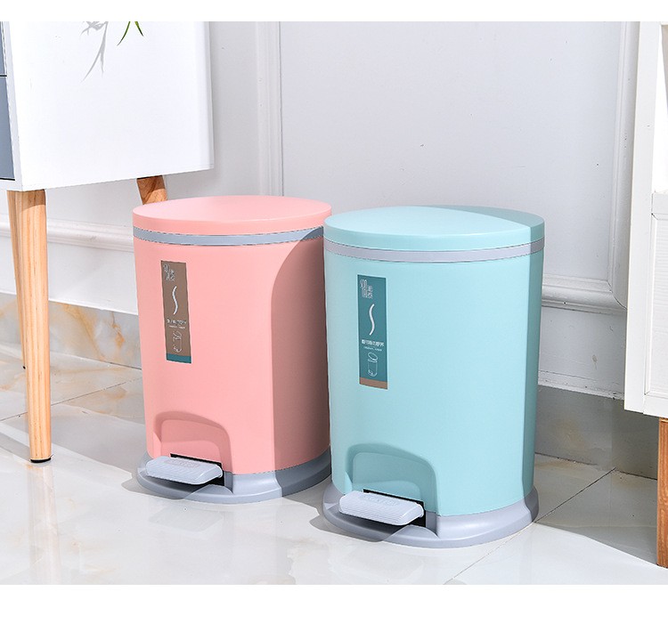 Creative and fashionable home, pedal and hand-press trash can small size detail image 14