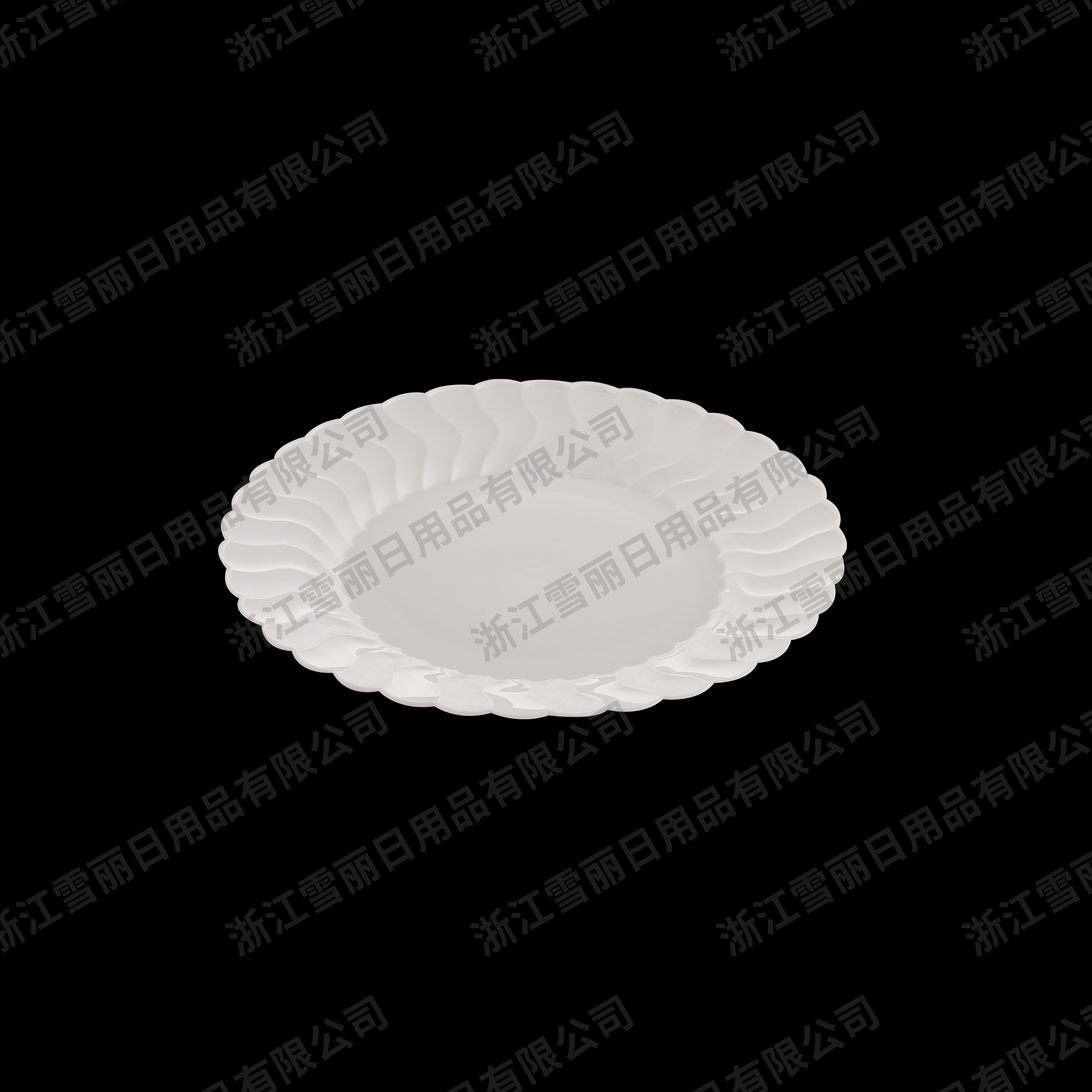 Plastic plate, Disposable plastic plate, PS plate, 9 inch plastic plate, Birthday supplies plate, birthday party plate imitation ceramic plastic plate lace thumbnail