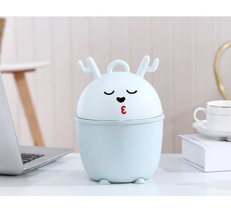 Cartoon Deer compact desktop multi-functional trash can detail image 16