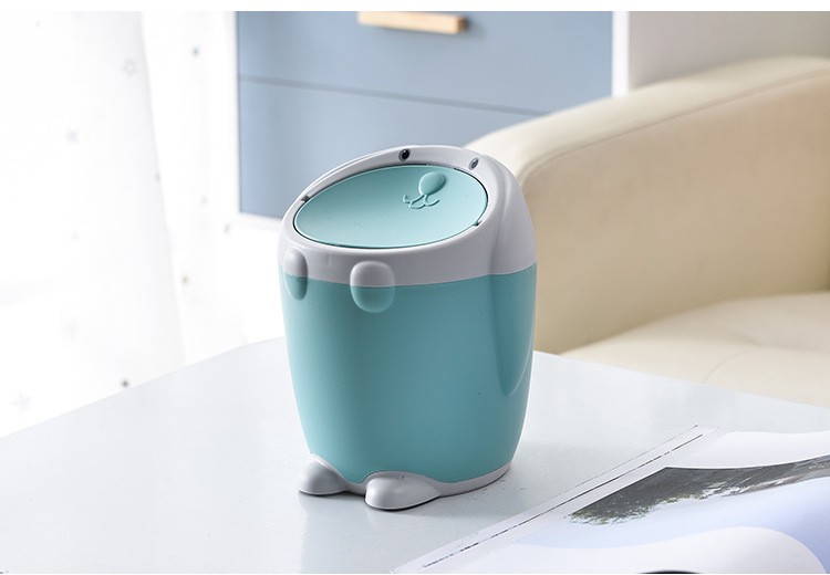 Cartoon little white rabbit desktop trash can detail image 10