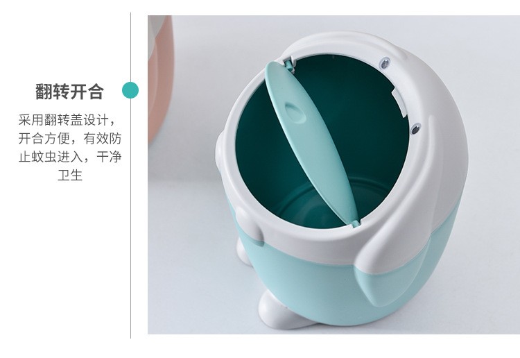 Cartoon little white rabbit desktop trash can detail image 7