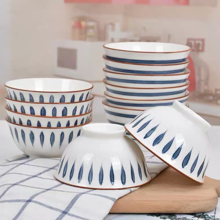 日式陶瓷餐具家用创意个性大碗汤碗4个装礼盒装陶李家046详情图5