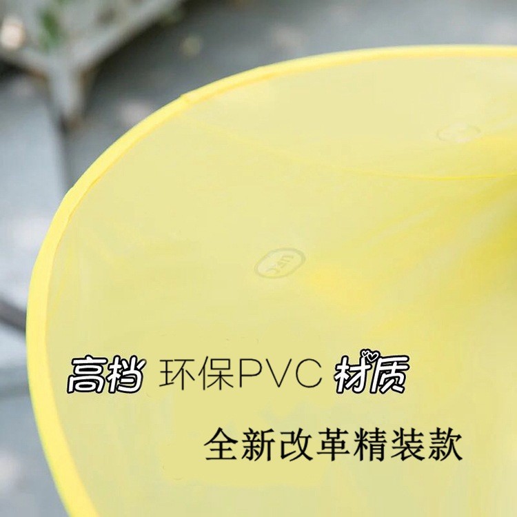 抖音同款小黄鸭雨衣 幼儿园雨伞帽 防水透明详情9